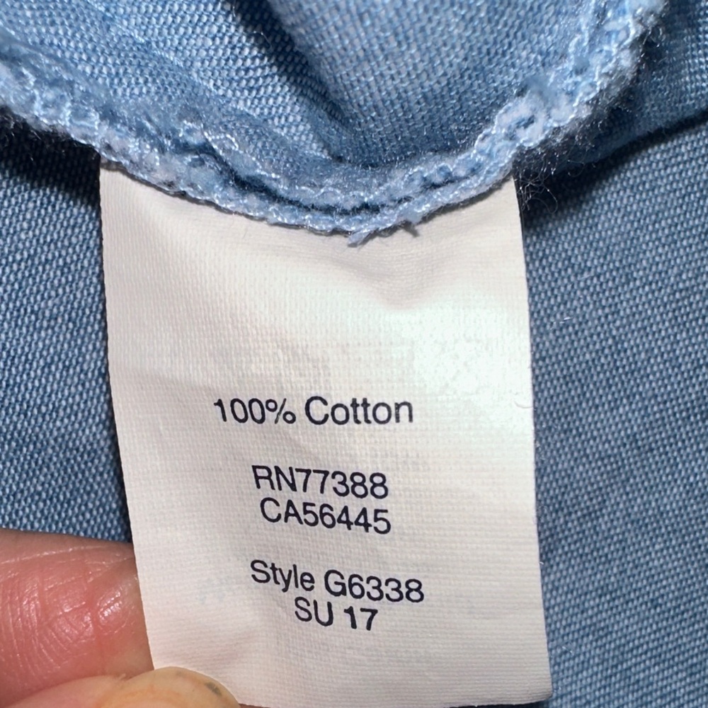 J. Crew Chambray Tie Front Sleeveless Shirt - Picture 7 of 8